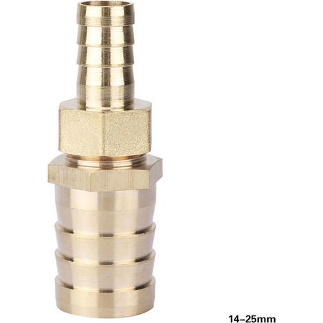 Schlauchanschlussadapter mit Innengewinde und Reduzierring aus Messing mit Nut (14-25 mm) (1/4)