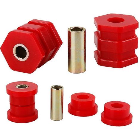 Austauschsatz für die vorderen unteren Querlenkerbuchsen aus rotem Polyurethan für Honda Civic EK 1996-2000 (1/5)