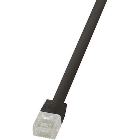 Câble réseau LogiLink CAT 6 U/UTP 0.50 m, noir - CF2023U - [1x RJ45 mâle - 1x RJ45 mâle] (1/3)