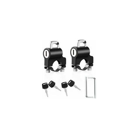 Antivol casque moto avec 2 clés – Cadenas en alliage d'aluminium – Résistant aux intempéries – Verrouillage sécurisé pour guidon 20-28mm (1/4)