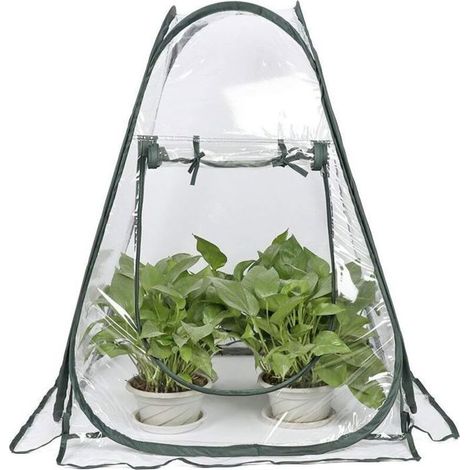 Mini serre pliante Petite tente d'hiver pour plantes Pot de fleurs Mini serre Protection hivernale (70 x 70 x 80 cm) (1/5)