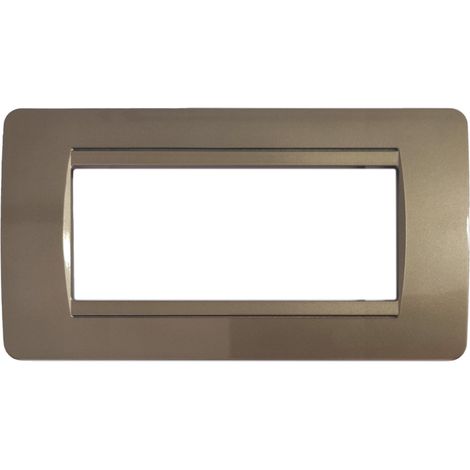 PLACCA BTICINO MATIX COMPATIBILE 3 4 6 MODULI COLORE BRONZO COMPATIBILE MATIX 6 Moduli (1/2)