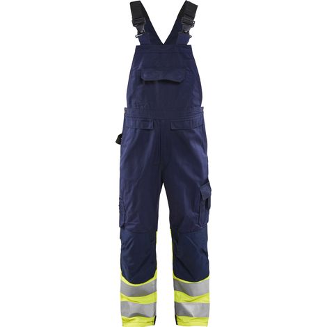 Salopette de travail haute visibilité 2662 - Marine/Jaune fluo 38C