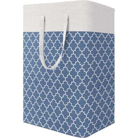 Panier À Linge Pliable Imperméable Avec Longues Poignées Corbeille Haute Durable Pour Chambre Salle De Bain