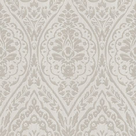 Baroque wallcovering wall Profhome 961955 textile wallpaper textured baroque style matt cream beige 5.33 m2 (57 ft2)