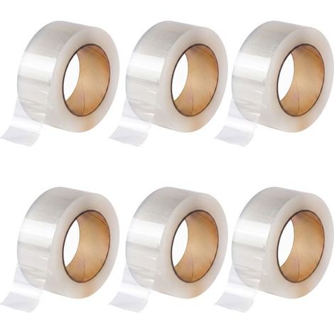 Rouleau adhésif - JUANIO - Lot de 6 - 100 m - 4,8 cm - Transparent (1/5)