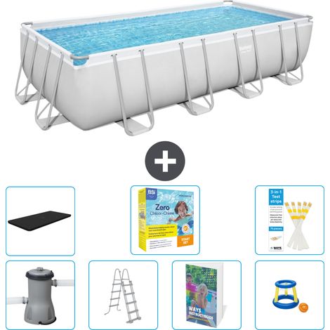Bestway Bestway Power Steel Rectangulaire - 488x244x122 cm - 8-pièces S529 (1/4)