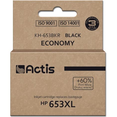 Cartuchos de tinta ACTIS KH-653BKR - repuesto para HP 653XL, negro, 575 páginas