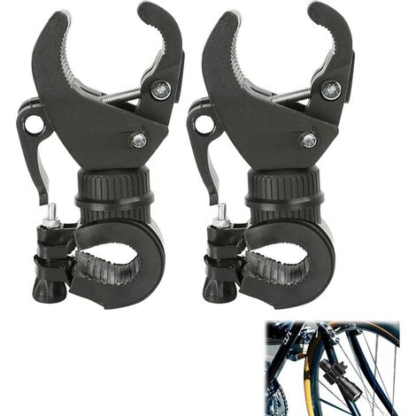 Lot de 2 supports de béquilles polyvalents pour fauteuil roulant, support de canne, support de canne de marche, table pour fauteuils roulants, lampes de poche fixes, support universel