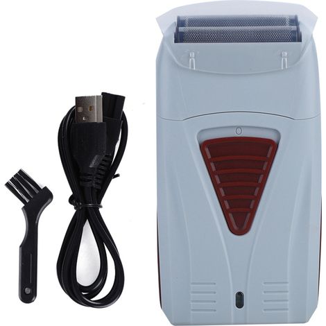 Cortapelos eléctrico recargable para hombre, afeitadora de doble cabezal con mecanismo alternativo. (1/5)