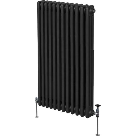 Traditional 3 Column Radiator - 1500 x 562mm - Black