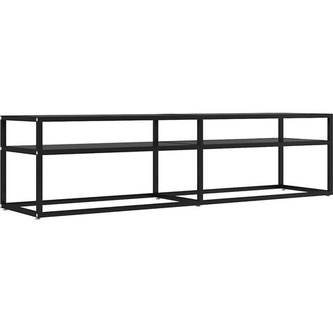 Maison Exclusive - TV-Schrank Schwarz 160x40x40,5 cm Hartglas