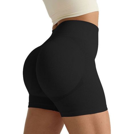 Short De Running - Polyester 90 Elasthanne 10 - Taille Haute Respirant Pour Course Yoga Fitness - S XL (1/5)