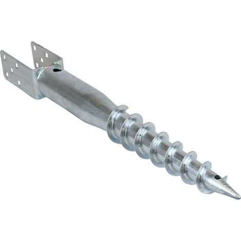 Support de poteau en U avec broche spirale pour poteaux 7x7 - Par