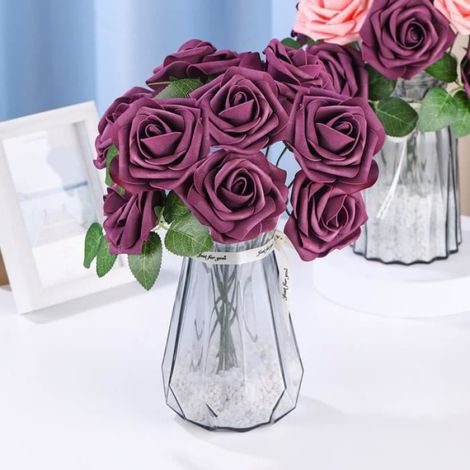 Fleur Artificielle Coffret Cadeau Maman Personnalisé Anniversaire Fête des Mères Saint Valentin Noël. (1/4)