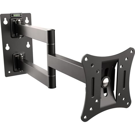 Support Mural Écran PC TV 17 19 22 24 27 28 32 34 Pouces VESA 75x75 100x100 Orientable Inclinable Rotatif Universel Fixation Murale TV QLED OLED LED LCD Écran incurvé (1/5)