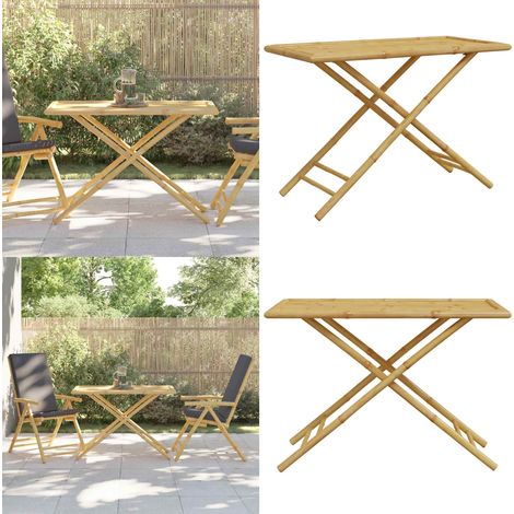 Gartentisch Klappbar 110x55x75 cm Bambus - Bambusgartenmöbel - Klappbarer Gartentisch - Esstisch Outdoor - Balkontisch - Terrassenmöbel - Home & Living (1/5)