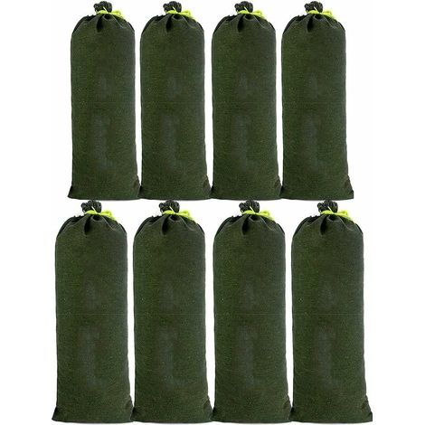 VURAHOME - 8 pcs Toile Sac de Sable Inondation Doublure Contro Sable Inondation Modelli migliorati Non sbiadisce Drenaggio par Garage Magasin École Station Bâtiment Usine Entrepôt 25 50 cm (1/5)