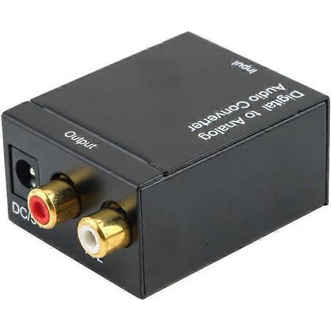 Adaptateur convertisseur audio numérique optique Toslink SPDIF coaxial vers RCA-- (1/5)