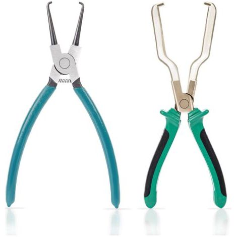 Pinces de déconnexion électrique - 2 pinces de 22,9 cm pour conduite de carburant, pinces pour tuyau d'essence, pinces pour filtre à carburant (1/5)