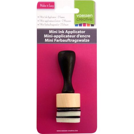 Vaessen Creative Mini applicatore di Inchiostro, Legno/Schiuma, Nero, 9x3x3 cm