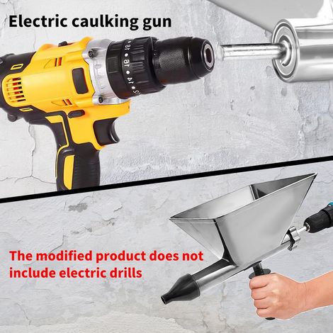 Jointoyeuse pistolet à joints électrique pour mortier avec 3 buses amovibles, pistolet à mortier électrique portable, en forme d'entonnoir pour joint (1/5)