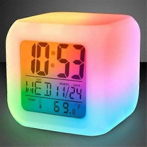 Réveil LED à luminosité réglable – Grand écran, fonction snooze, port de chargement USB (1/3)