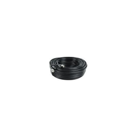 Câble Coaxial RG59 - KÖNIG - 30 m - Connecteurs BNC - Alimentation DC - Sécurité Vidéo