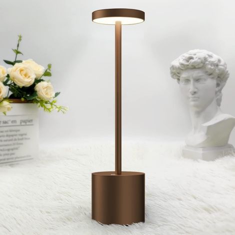 kabellose Tischleuchte, Metall, 5000 mAh, LED, 3 Farbmodi, Nachttischlampe, für den Außenbereich (1/5)