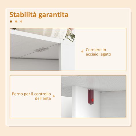 Table de repas ovale pliante blanche 163x80x75 cm, en bois, pour 6 convives, avec 2 rallonges escamotables (1/5)
