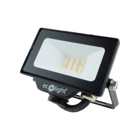 Faro LED 10W 4000K 900lm IP65 nero Ecolight NL-1 EC20177 (1/2)