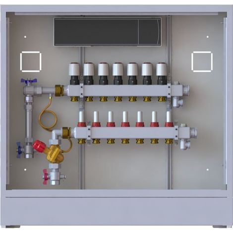 Station UnoFloor Basic 7L 7 HK, links mit WMZ-Set, 230V (1/2)