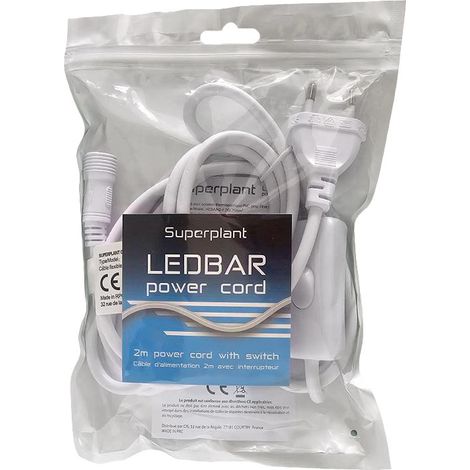 Câble d'alimentation - 2m - Barre LED - Superplant (1/4)