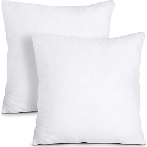 Coussins de Garnissage 45 x 45 cm (Lot de 2), Coussin à Recouvrir, Oreillers Intérieur, Rembourrage Coussins (Blanc) (1/5)