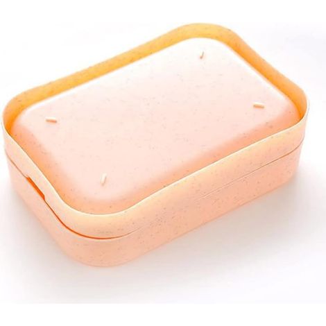 Porte-Savon Auto-drainant sans Perceuse avec Conception De Grille à Double Couche, Garde Les Barres De Savon Au Sec Et Prolonge la Durée De Vie du Savon(粉) (1/5)