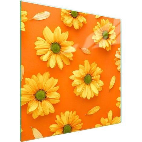 Protezione in vetro per piano cottura 50x52 cm con motivo floreale (1/5)