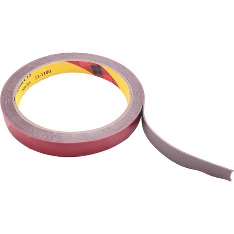 Rouleau de ruban adhésif double face en mousse ultra-résistant et permanent, 5 rouleaux, compatible automobile, rouge, 12 mm x 3 m (1/5)