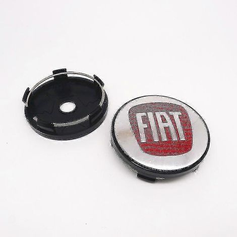 4 enjoliveurs centraux de roue de 60 mm pour Fiat 500, Punto, Stilo, Bravo, Ducato, Freemont 124 et Boris. Protection anti-poussière. (1/5)