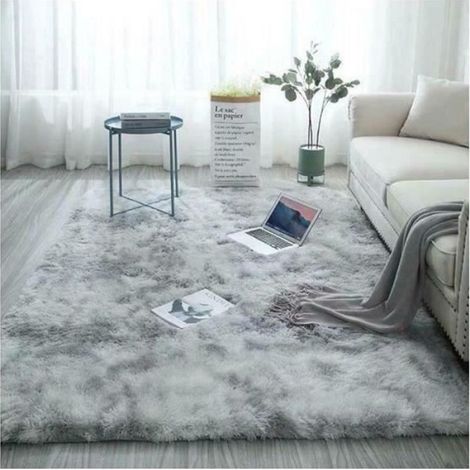 Tapis Shaggy - Polypropylène - 120 x 160 cm - Anti-dérapant - Pour Intérieur Maison Bureau Enfants Yoga - 1 Pièce (1/4)