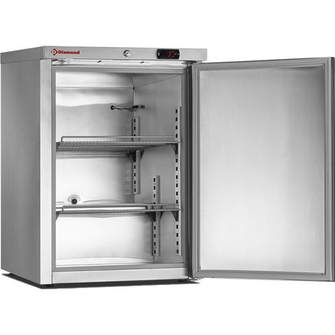 Congélateur statique 150L en acier inox porte réversible -16° à -22°C 2 grilles régulation électronique - Diamond (1/2)