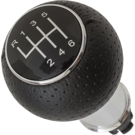 Pomo de palanca de cambios Audi A3 8P 03-12 negro + cromo 6 velocidades (1/5)