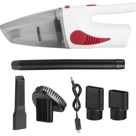 Aspirateur Portable Sans Fil - 120 W - Usage Humide et Sec - Charge USB - Blanc (1/5)