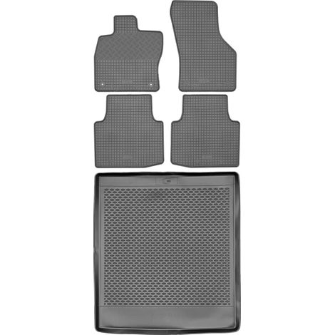 Skoda Superb III Kombi a partir de 2015 SET - Alfombrillas de goma para coche + alfombrilla para maletero (1/5)