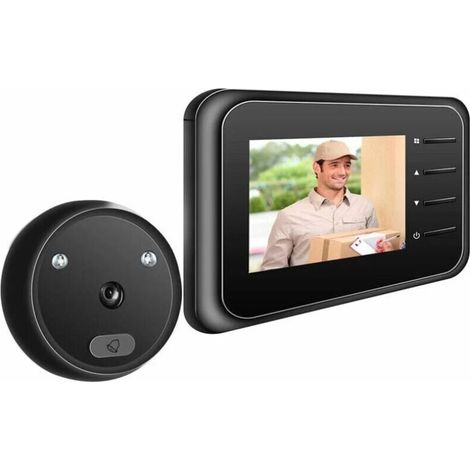 WiFi-Türklingel, Türspion, Türspion, Türkamera, Türklingelkamera mit cable Monitor, Live-Ansicht verfügbar, digitale Nachtsicht, Fotoaufnahme, digitale Po-Überwachung (1/4)