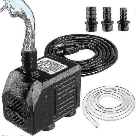 Petite pompe submersible silencieuse, débit de 150 gallons/heure (600 litres/heure), puissance de 8 watts (1/5)