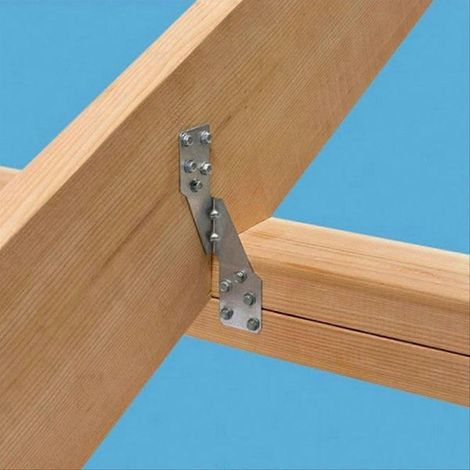 Hurricane Tie Hick Befestigungsbänder aus verzinktem Stahl, 10er-Set, zur Dach- und Rahmenbefestigung, korrosionsbeständig, für den Innen- und Außenbereich geeignet, Modell HTS10, 76 mm x 180 mm, robu (1/5)