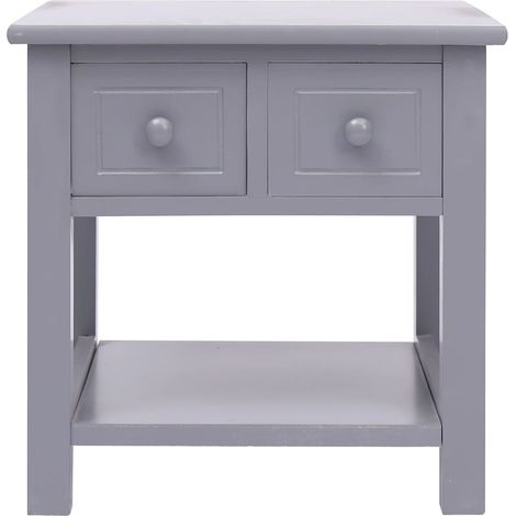 Maison Exclusive - Beistelltisch Grau 40×40×40 cm Paulownia Holz (1/5)