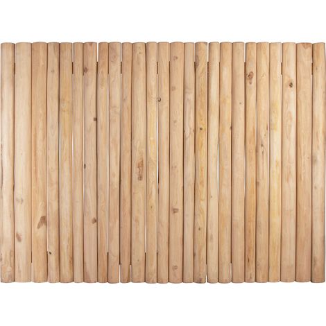 Vente-Unique – Tête de lit 170 cm – Branches de teck naturel – Finition vernis – 2 places – Livrée montée – Dimensions 170x125x8 cm (1/4)