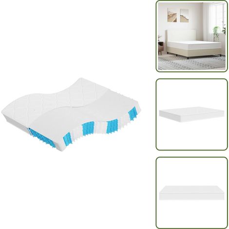The Living Store Matelas à ressorts ensachés dureté moyenne 160x200 cm - Confort de sommeil (1/5)