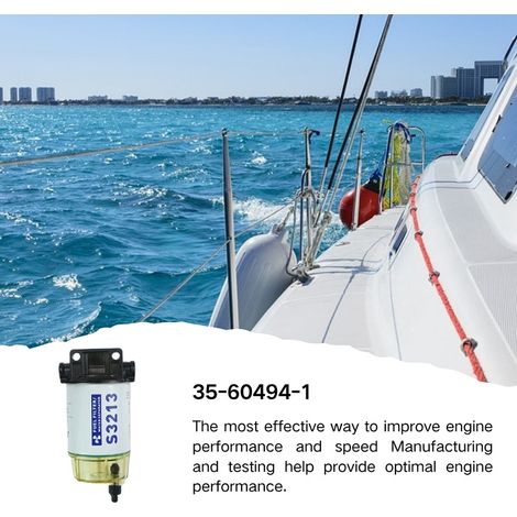 Oil filter 35-60494-1, outboard motor parts, oil-water separator assembly.--DTEKGAZ